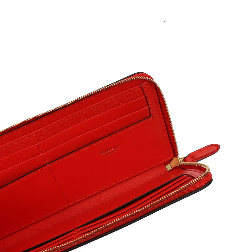 Mulberry Purse Wallet in Fiery Red, Leather