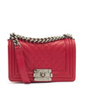 Chanel Shoulder Bag Boy - Small in Pink, Calfskin Leather