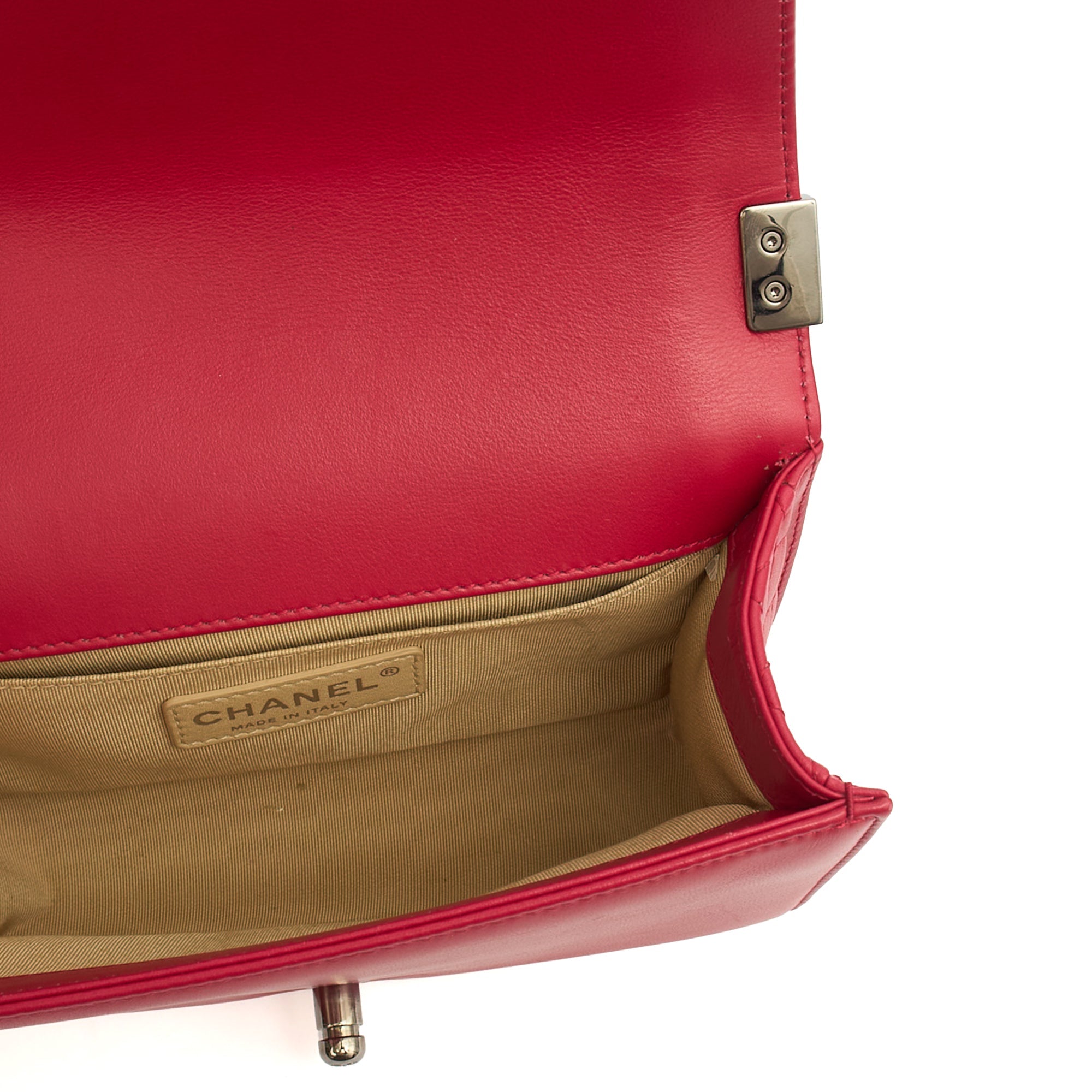 Chanel Shoulder Bag Boy - Small in Pink, Calfskin Leather