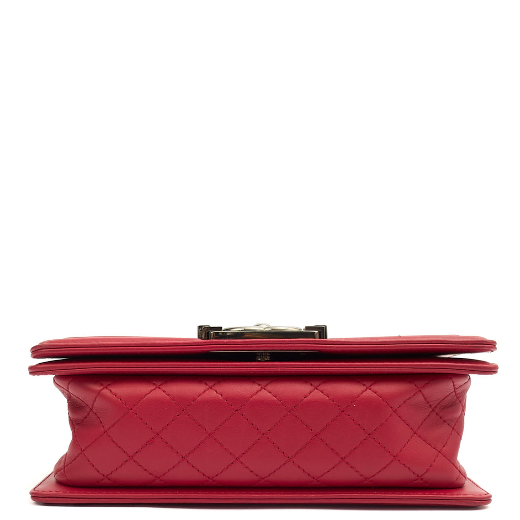 Chanel Shoulder Bag Boy - Small in Pink, Calfskin Leather