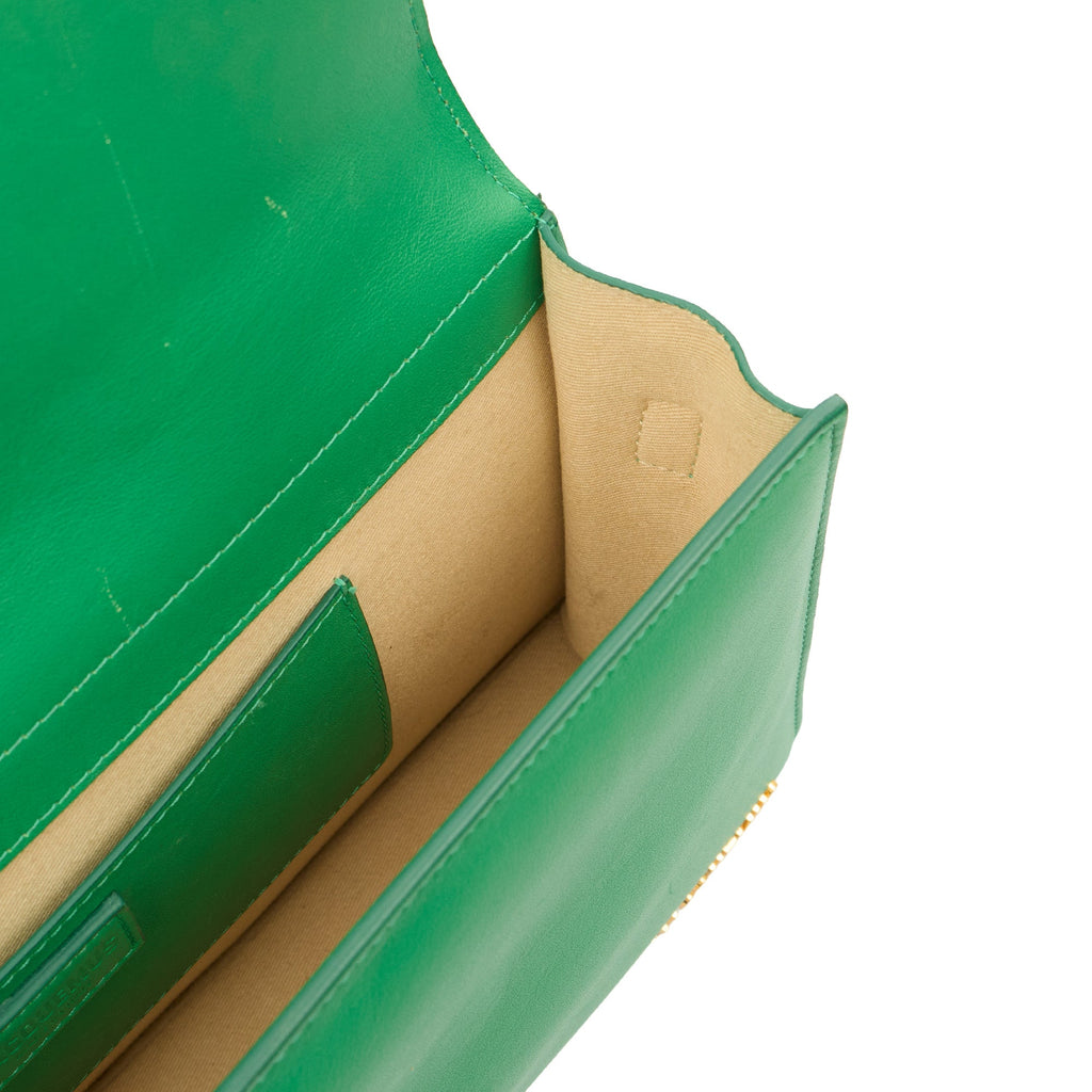 Jacquemus Cross Body Le Grand Bambino in Green, Leather