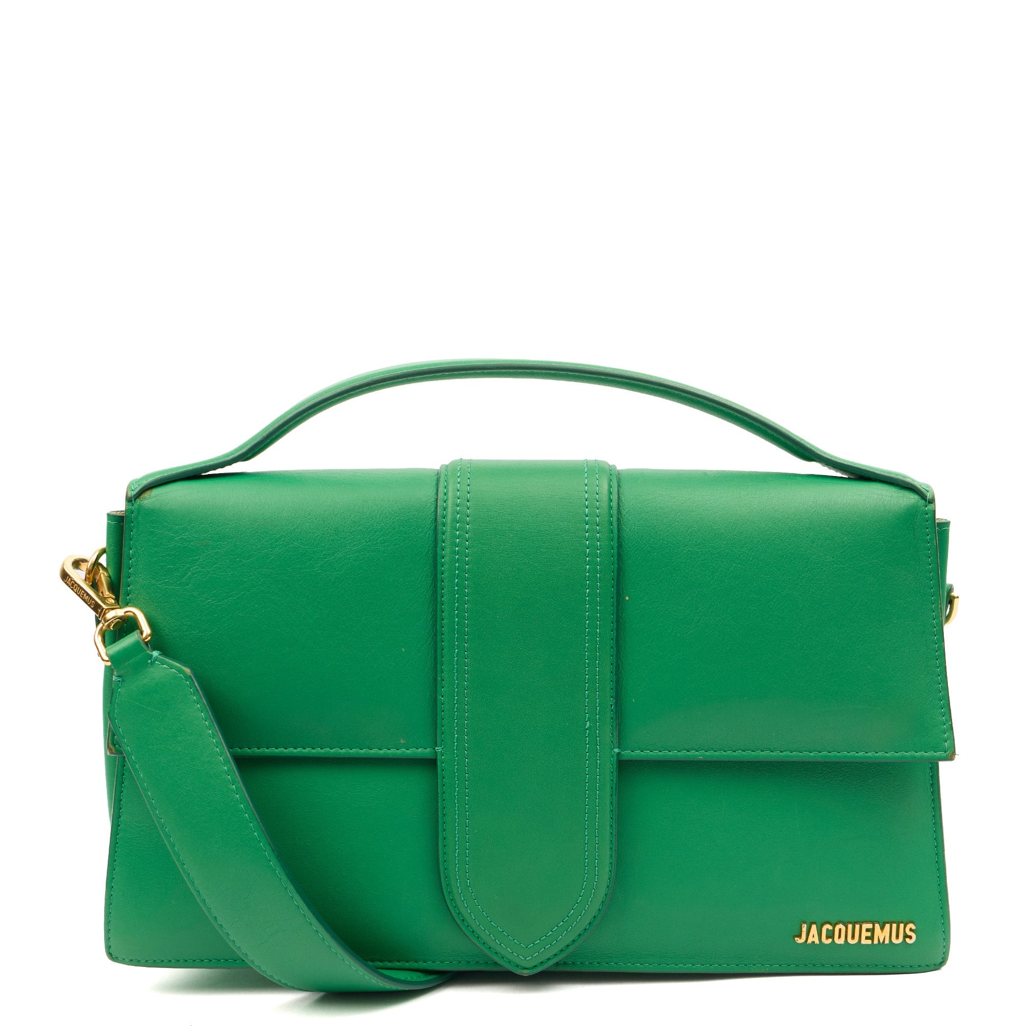 Jacquemus Cross Body Le Grand Bambino in Green, Leather