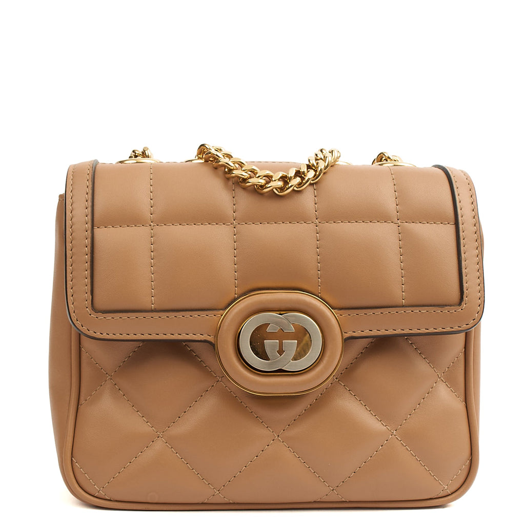 Gucci Cross Body Deco Shoulder - Small in Brown, Leather