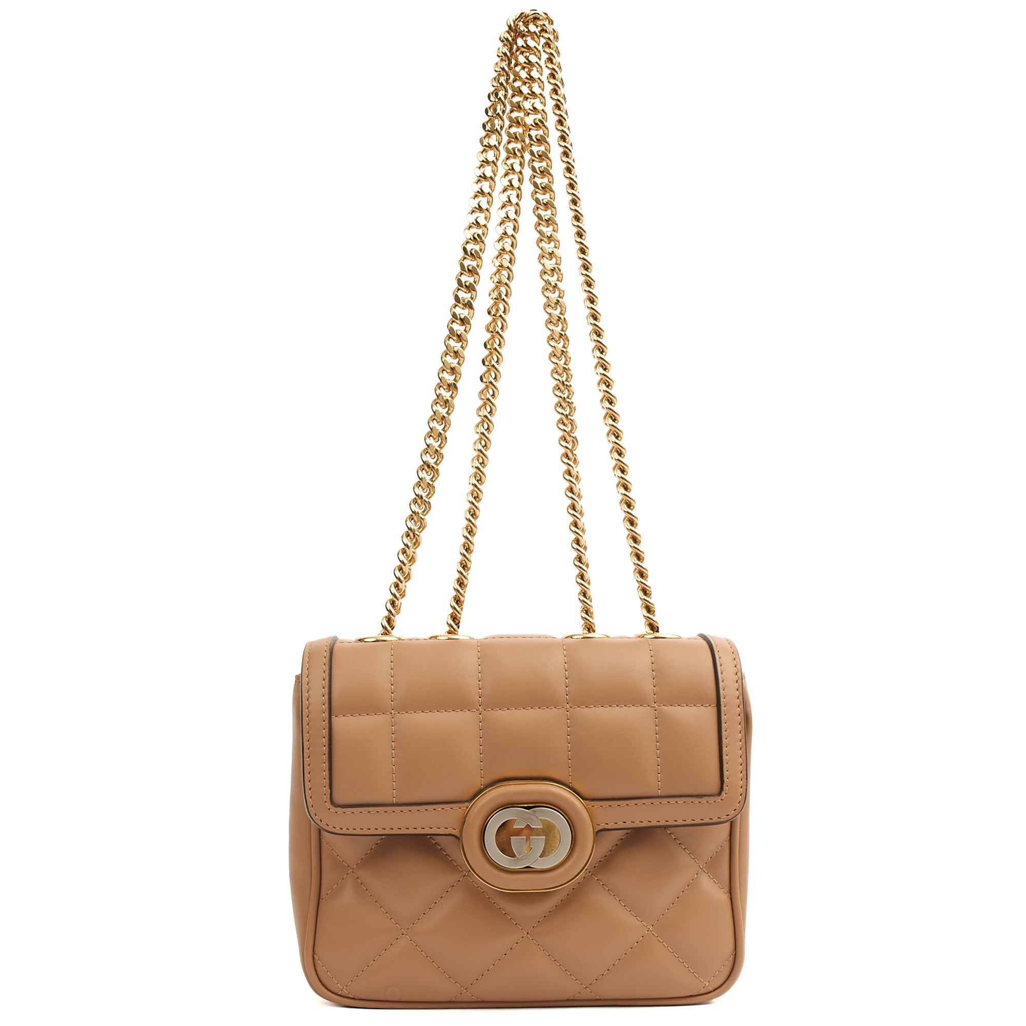 Gucci Cross Body Deco Shoulder - Small in Brown, Leather