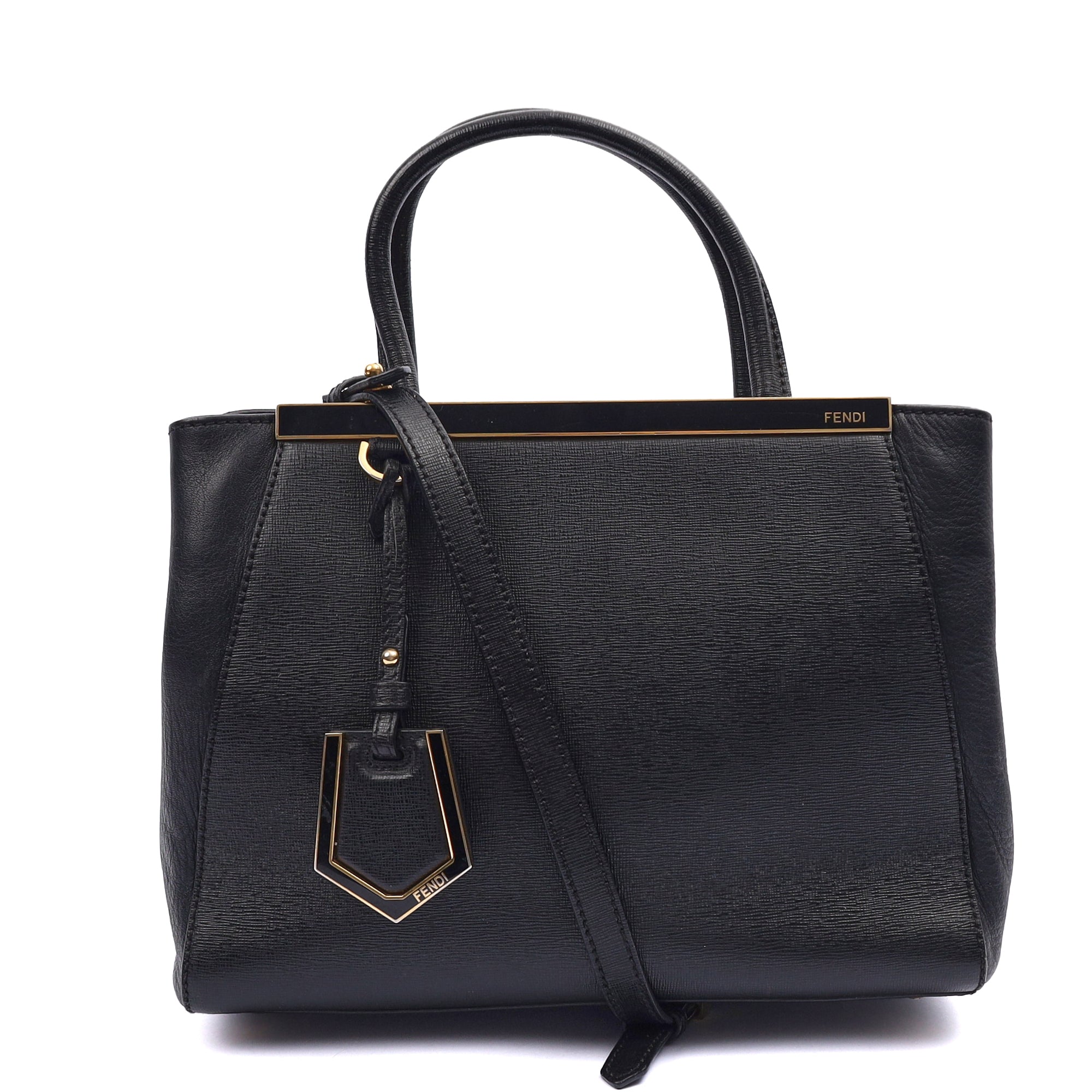 Fendi Tote 2Jour - Medium  in Black, Leather
