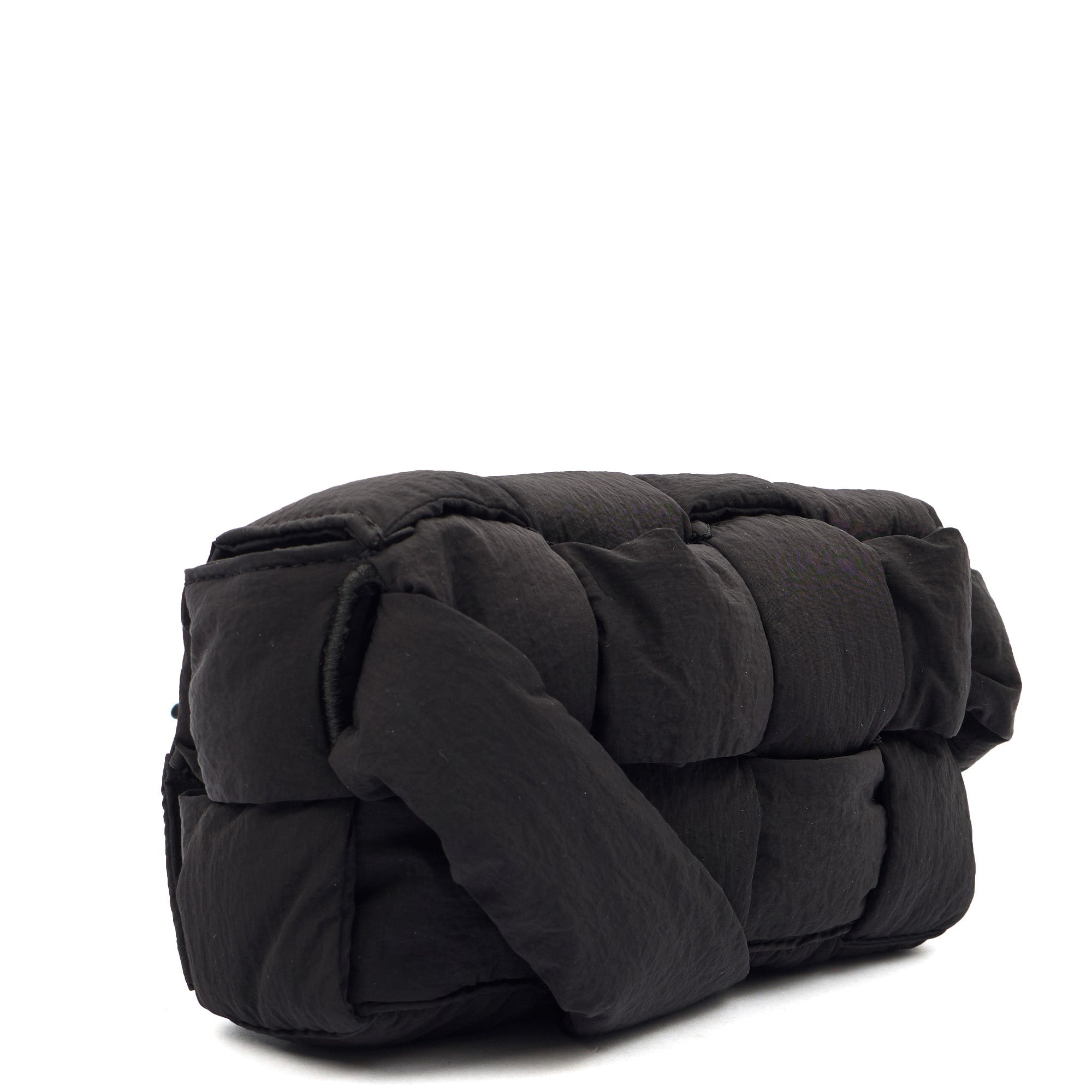 Bottega Veneta Mini Bag Padded Cassette in Black, Fabric