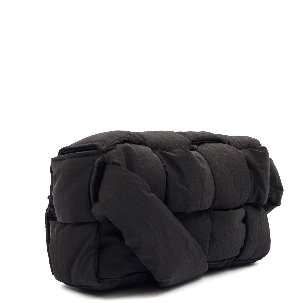 Bottega Veneta Mini Bag Padded Cassette in Black, Fabric