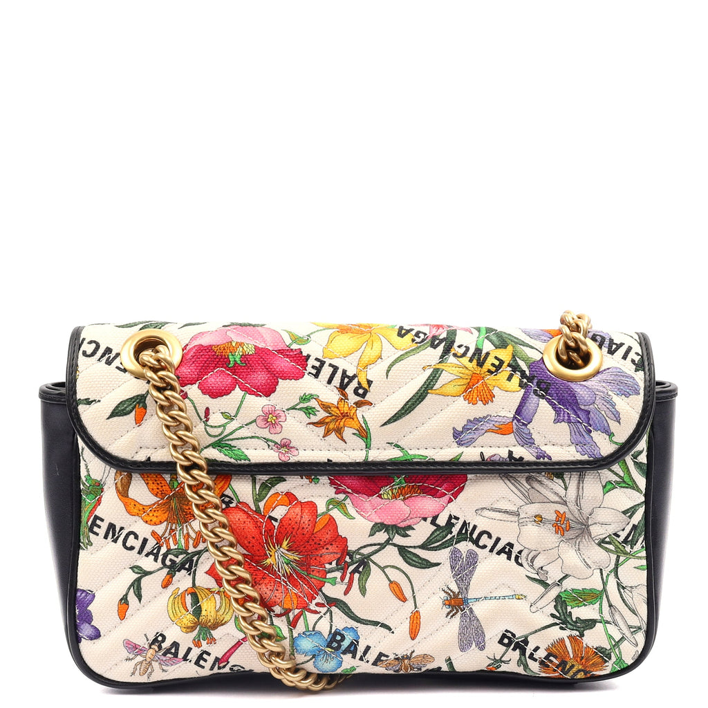 Gucci Shoulder Bag Marmont Shoulder Flap Bag - Medium in Multi, Fabric