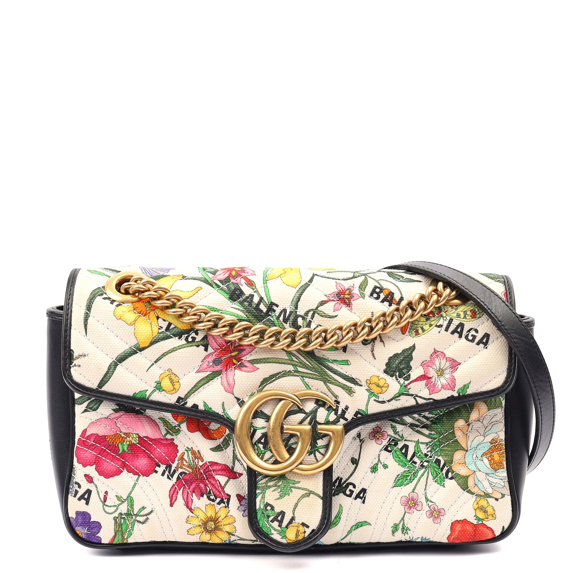 Gucci Shoulder Bag Marmont Shoulder Flap Bag - Medium in Multi, Fabric