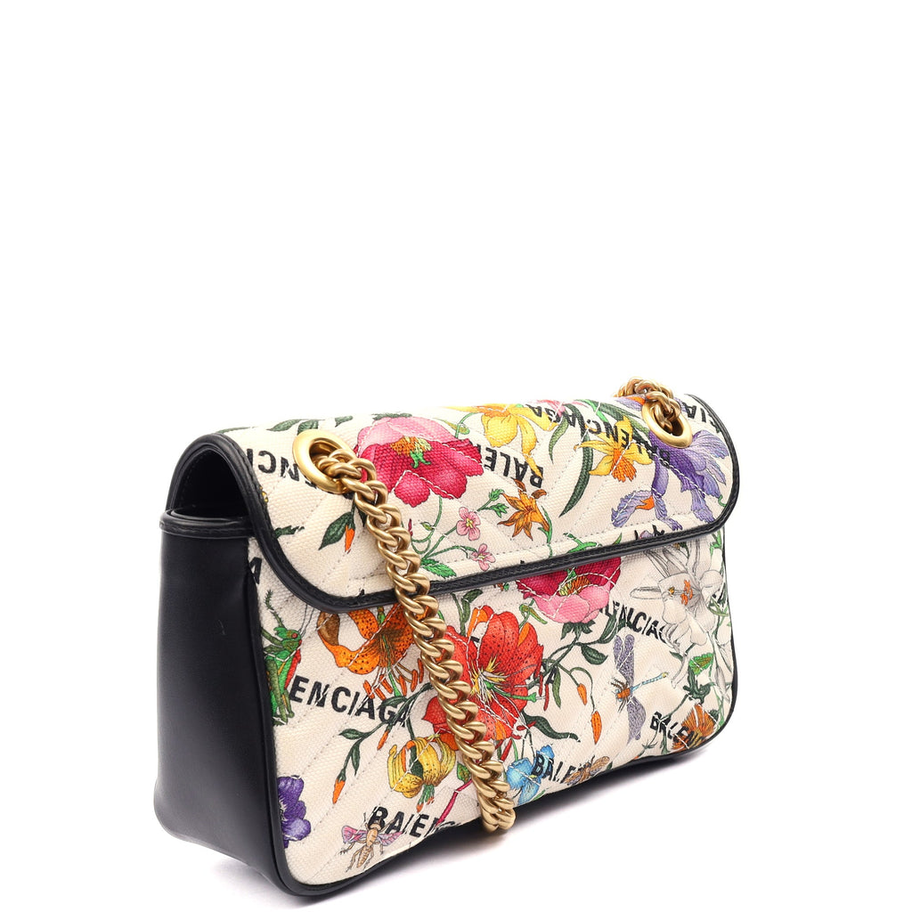 Gucci Shoulder Bag Marmont Shoulder Flap Bag - Medium in Multi, Fabric