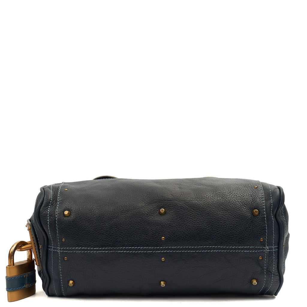 Chloe Shoulder Bag Paddington - Small in Blue, Leather