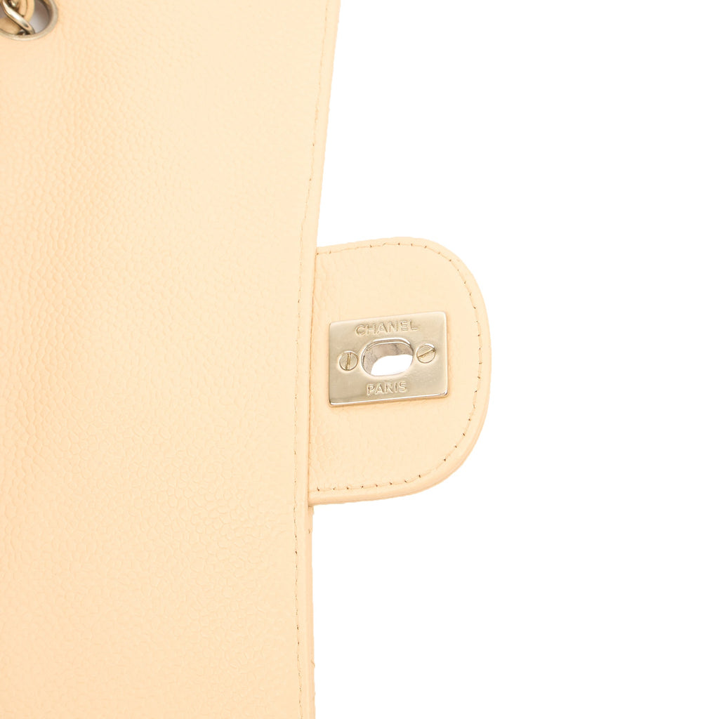 Chanel Shoulder Bag Classic - East West in Neutral, Caviar Leather