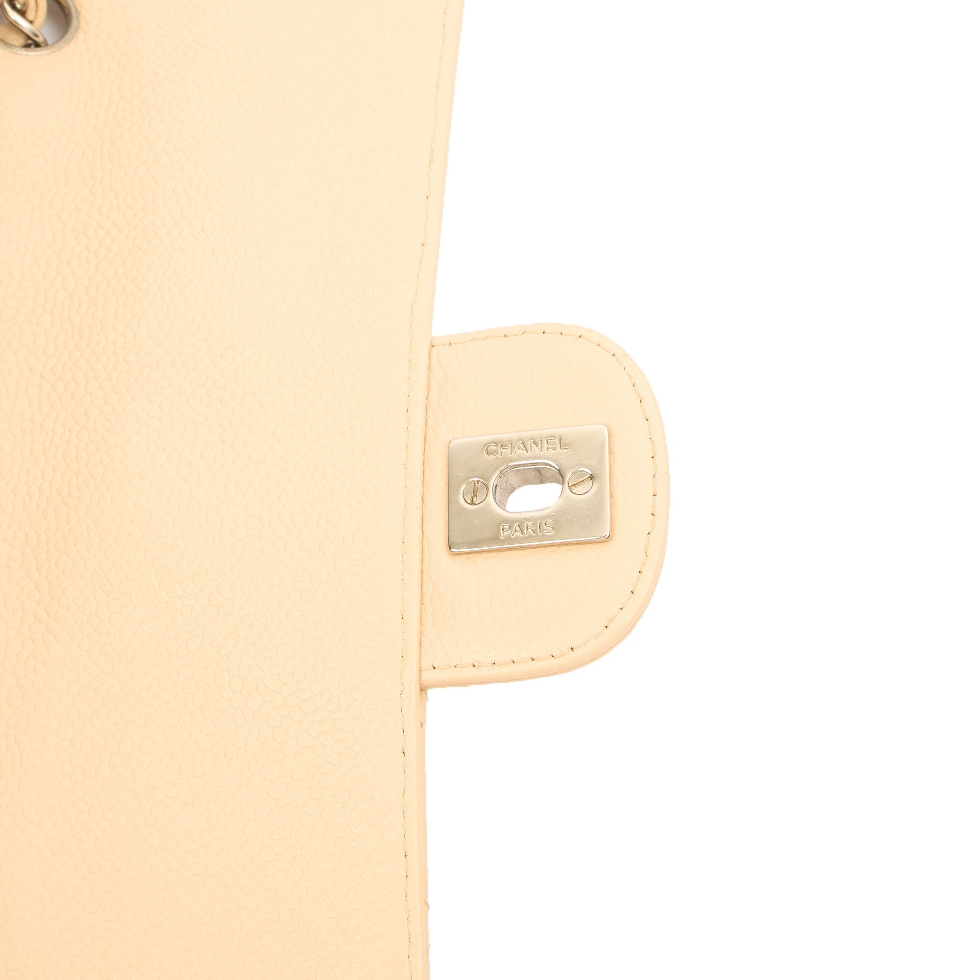 Chanel Shoulder Bag Classic - East West in Neutral, Caviar Leather
