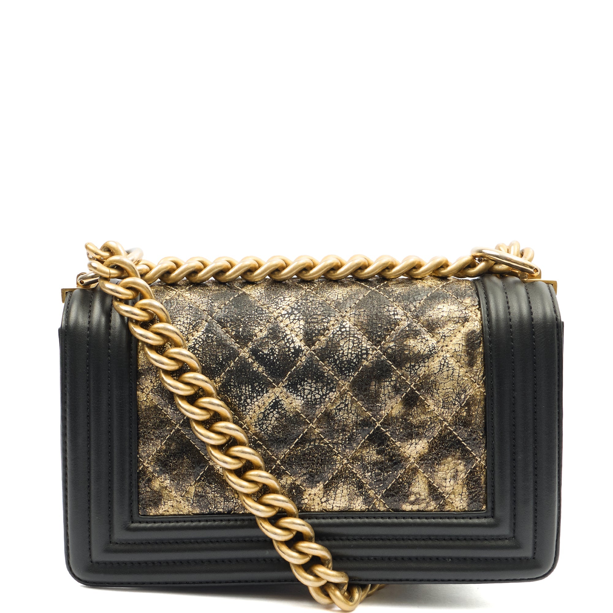 Chanel Mini Bag Boy - Mini in Metallic, Leather