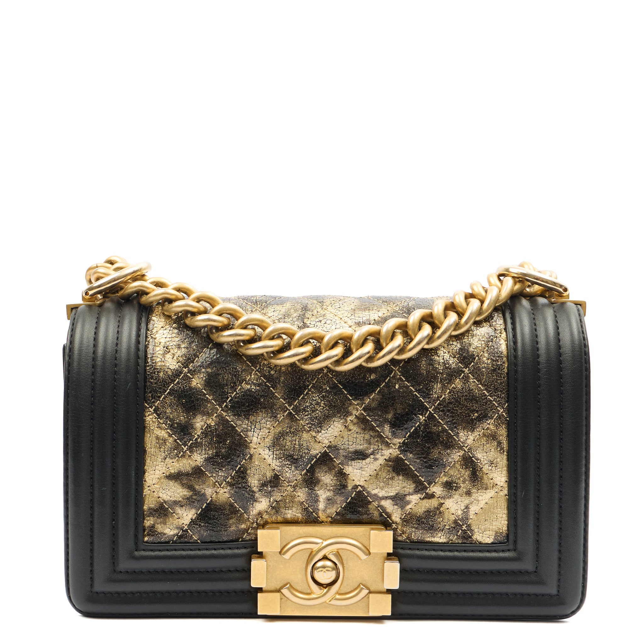 Chanel Mini Bag Boy - Mini in Metallic, Leather