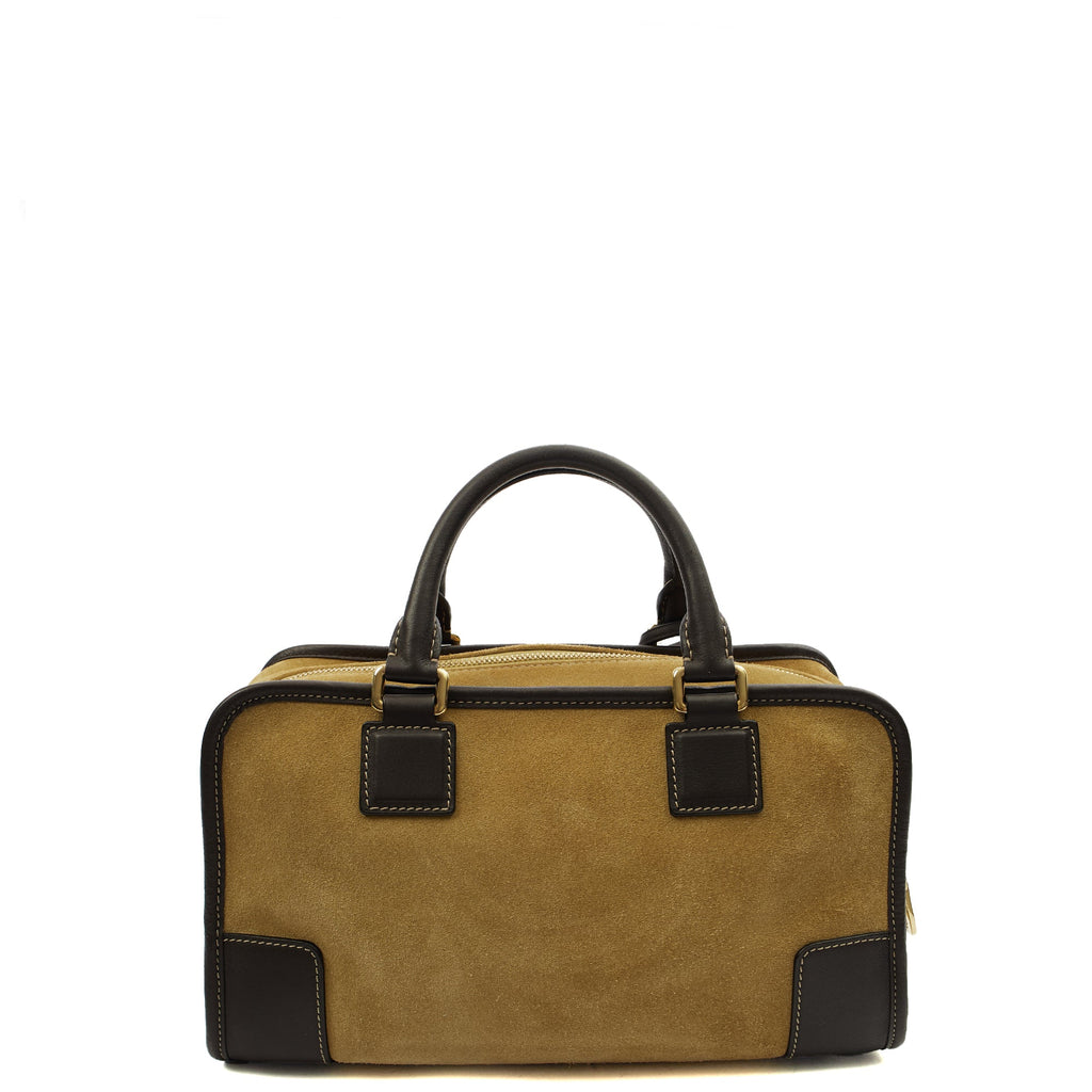 Loewe Top Handle Amazona 28 in Brown, Suede
