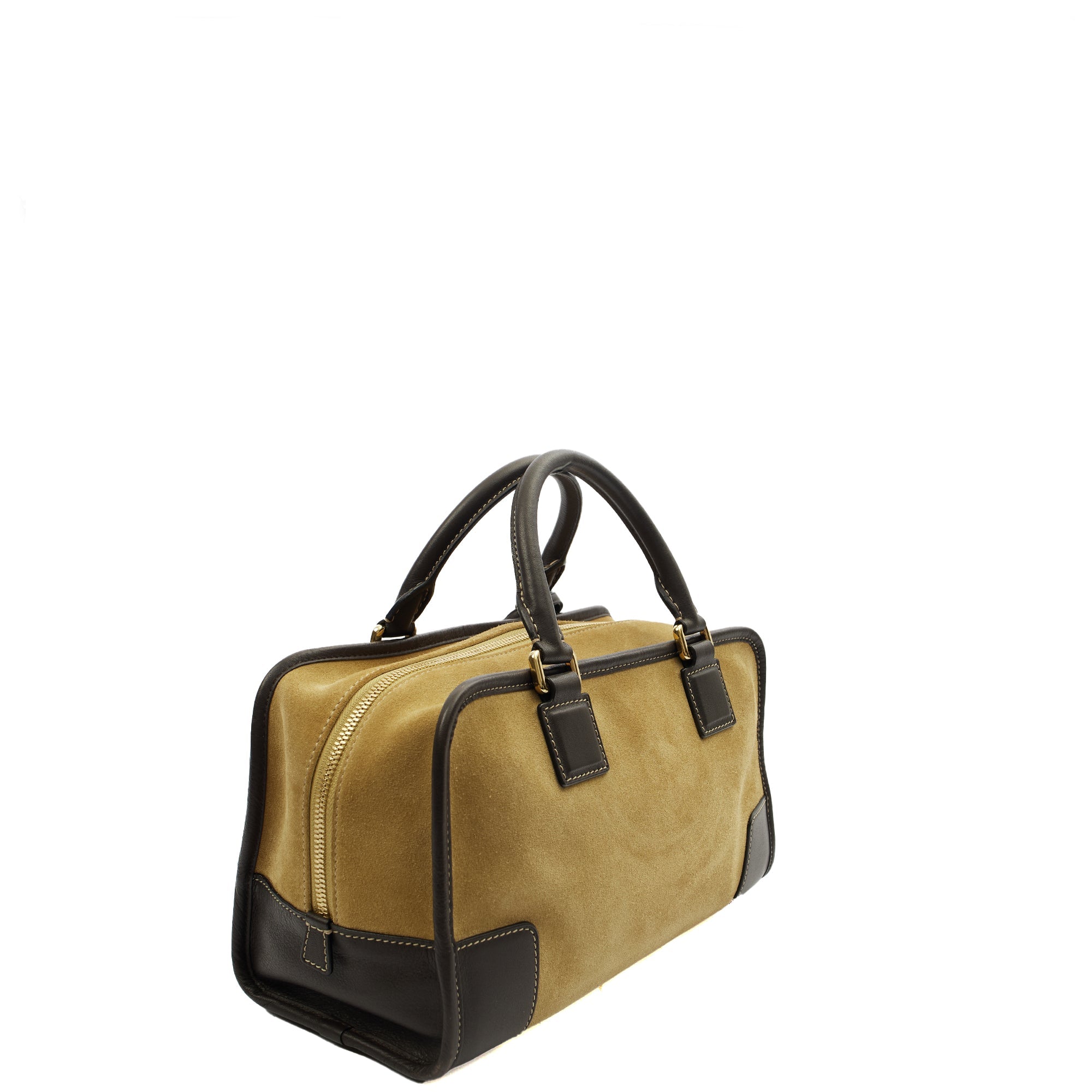 Loewe Top Handle Amazona 28 in Brown, Suede