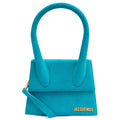 Jacquemus Top Handle Le Chiquito Moyen in Blue, Suede