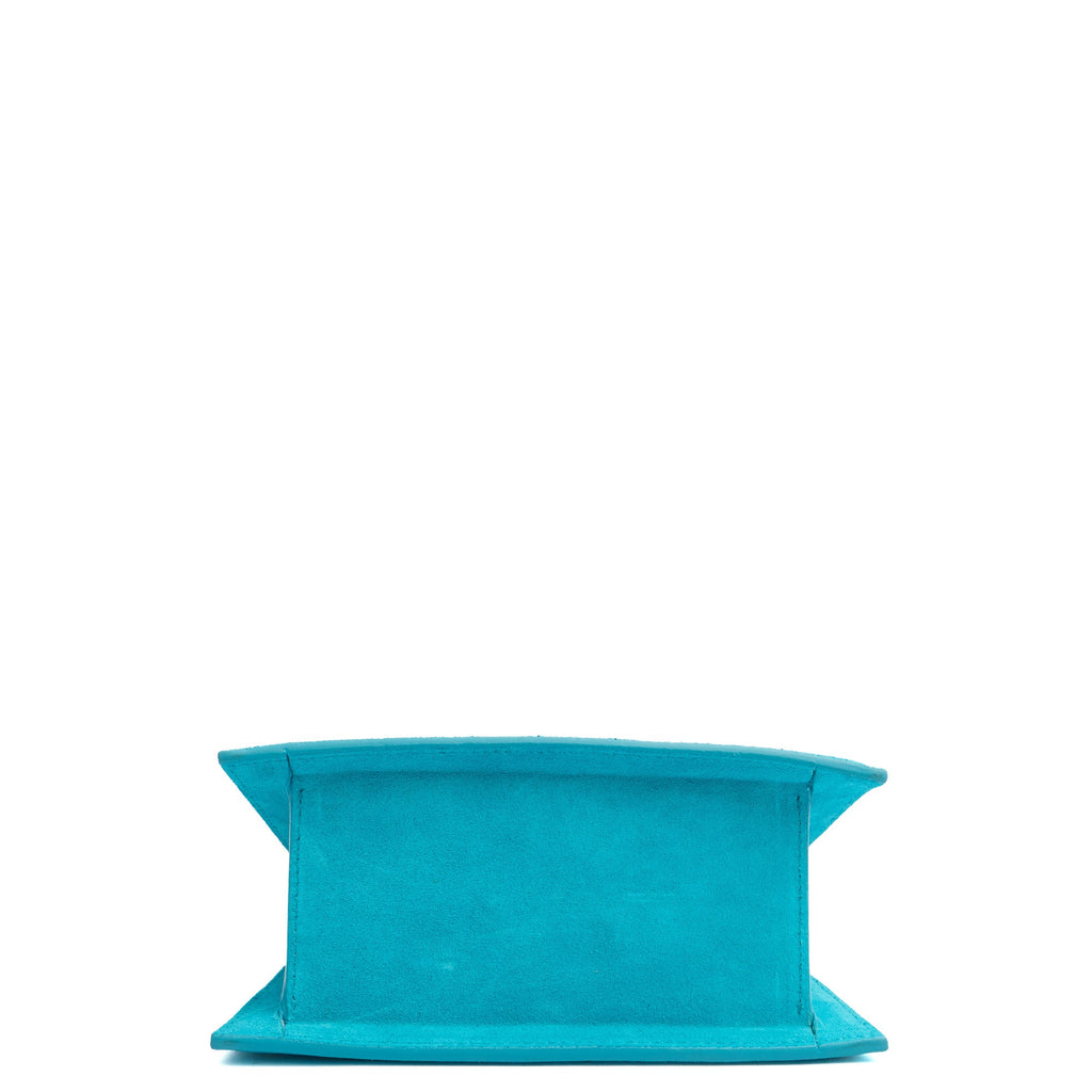 Jacquemus Top Handle Le Chiquito Moyen in Blue, Suede