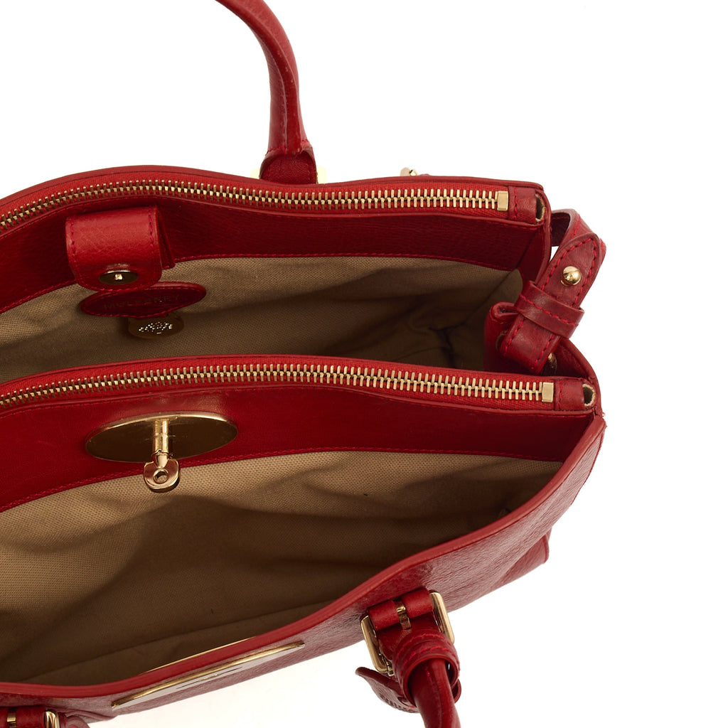 Mulberry Tote Bayswater Double Zip Tote - Small in Scarlett, Leather