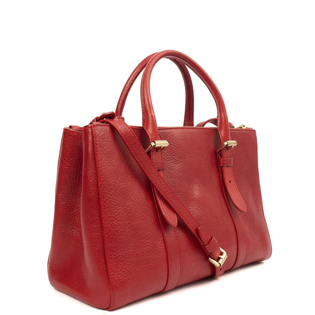 Mulberry Tote Bayswater Double Zip Tote - Small in Scarlett, Leather