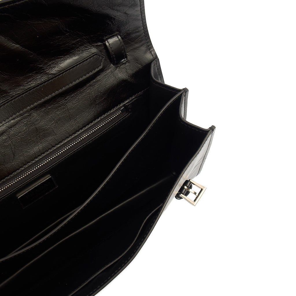 Prada Cross Body Saffiano Soft in Black, Leather