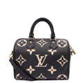 Louis Vuitton Top Handle Speedy Bandouliere 25 in Black, Empreinte Leather