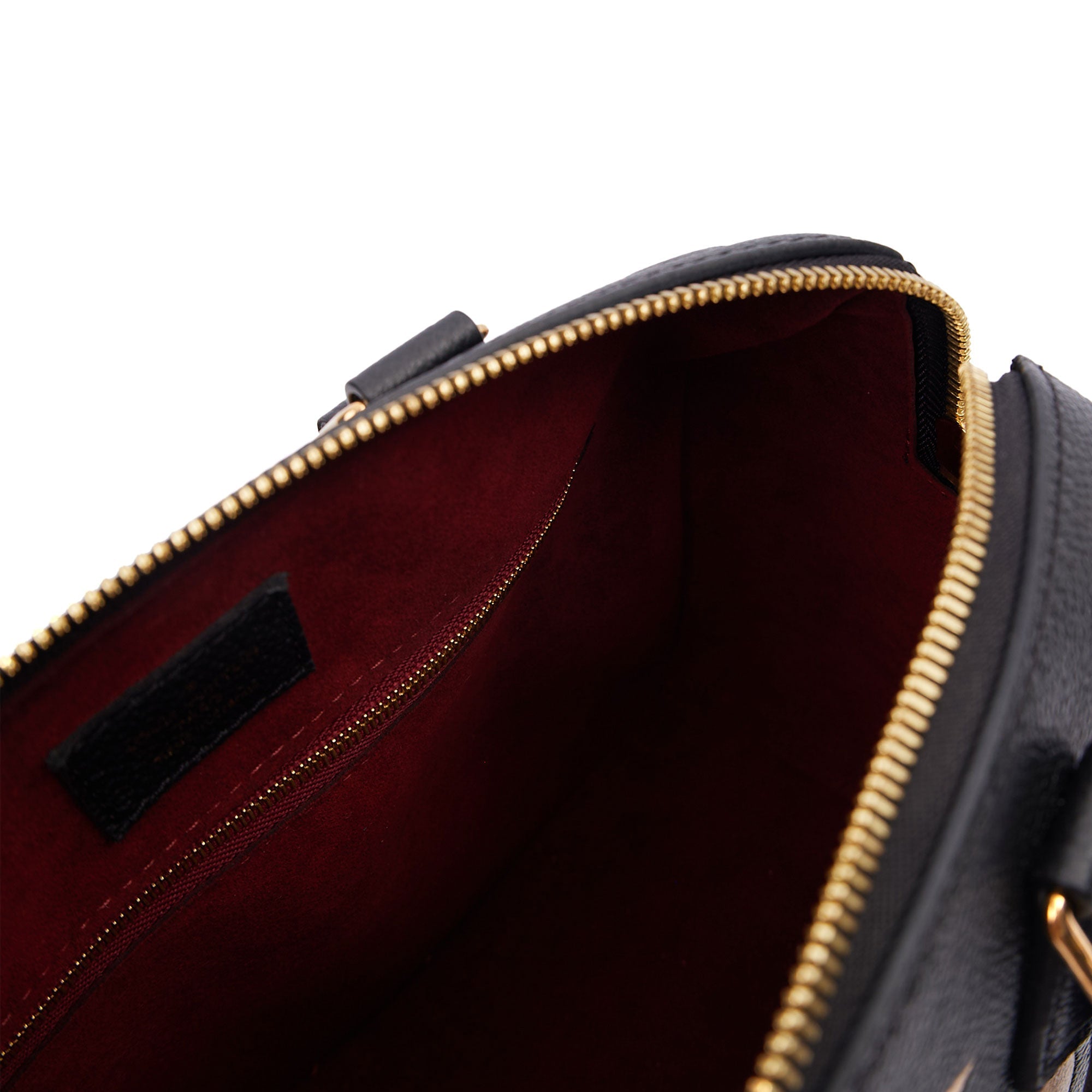 Louis Vuitton Top Handle Speedy Bandouliere 25 in Black, Empreinte Leather