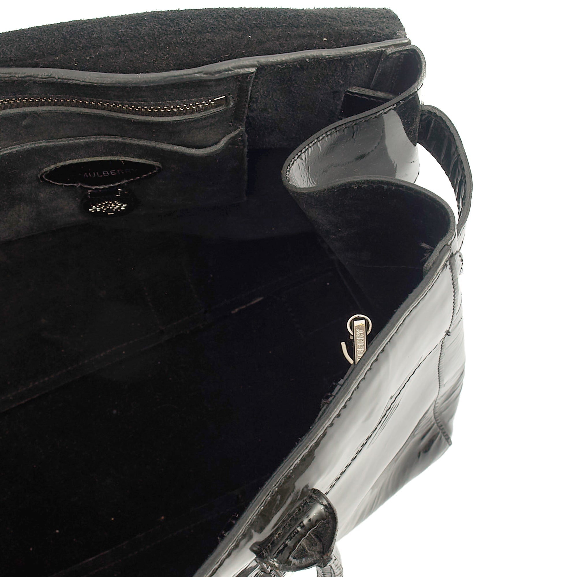 Mulberry Tote Bayswater Heritage in Black, Patent Leather