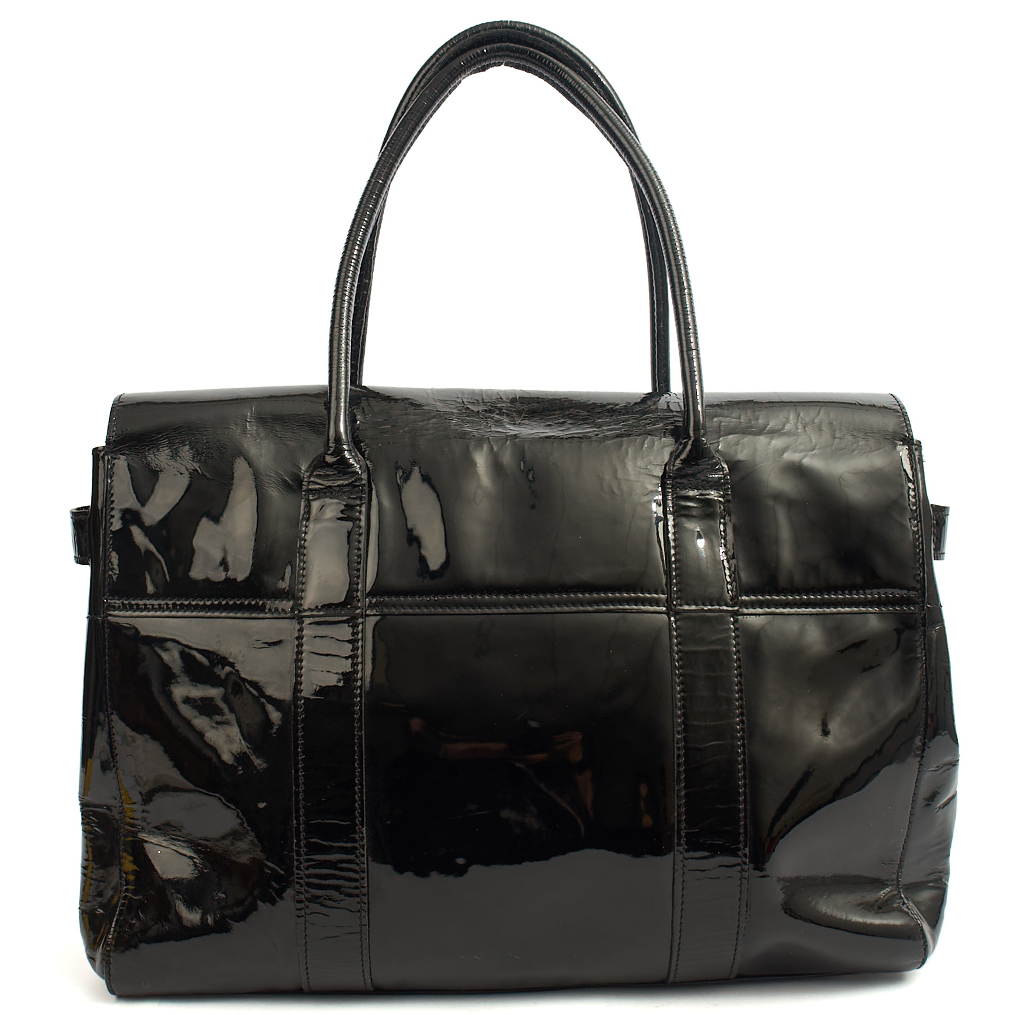 Mulberry Tote Bayswater Heritage in Black, Patent Leather