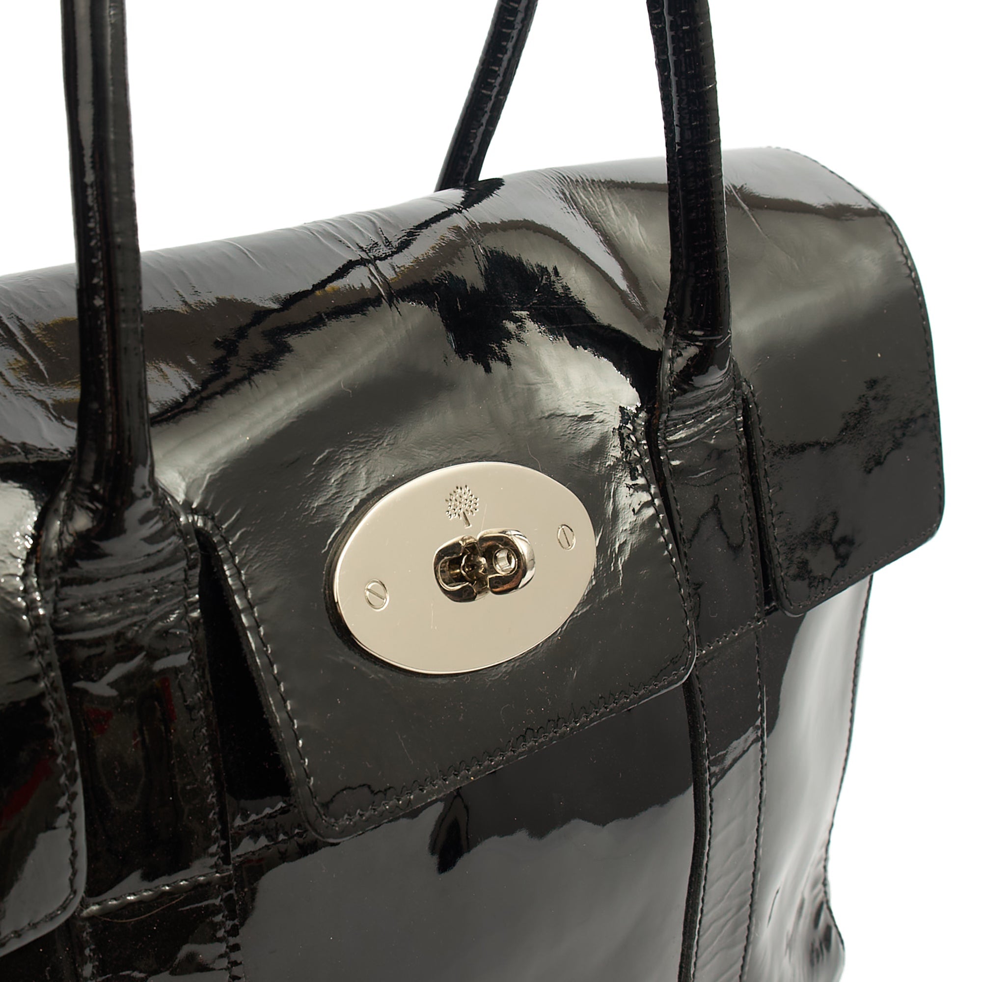 Mulberry Tote Bayswater Heritage in Black, Patent Leather
