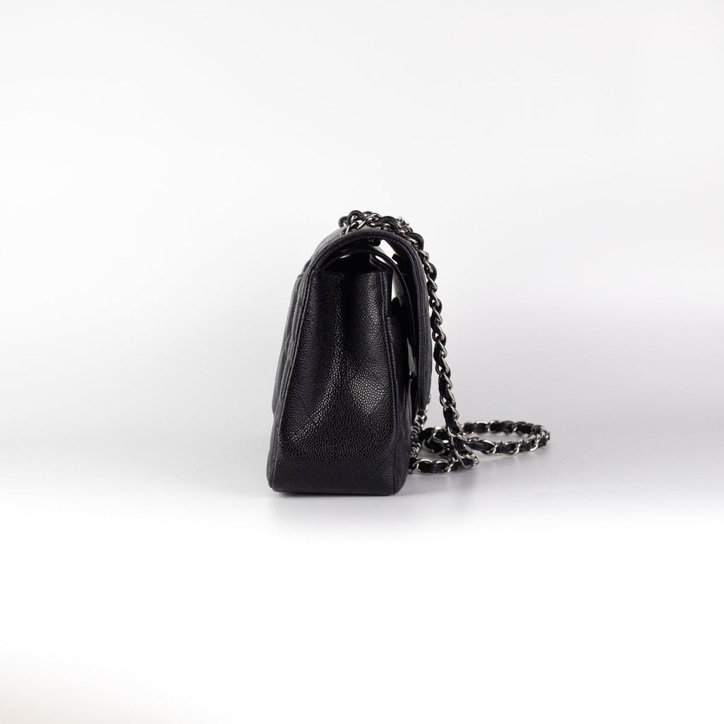 Chanel Quilted Caviar Jumbo Classic Flap Black
