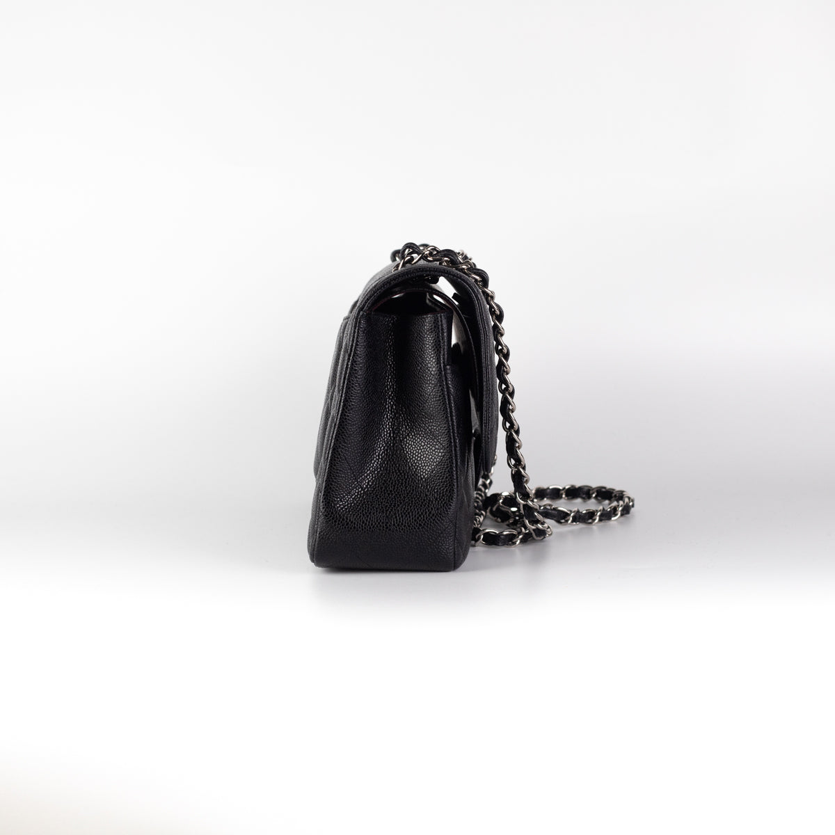 Chanel Quilted Caviar Jumbo Classic Flap Black