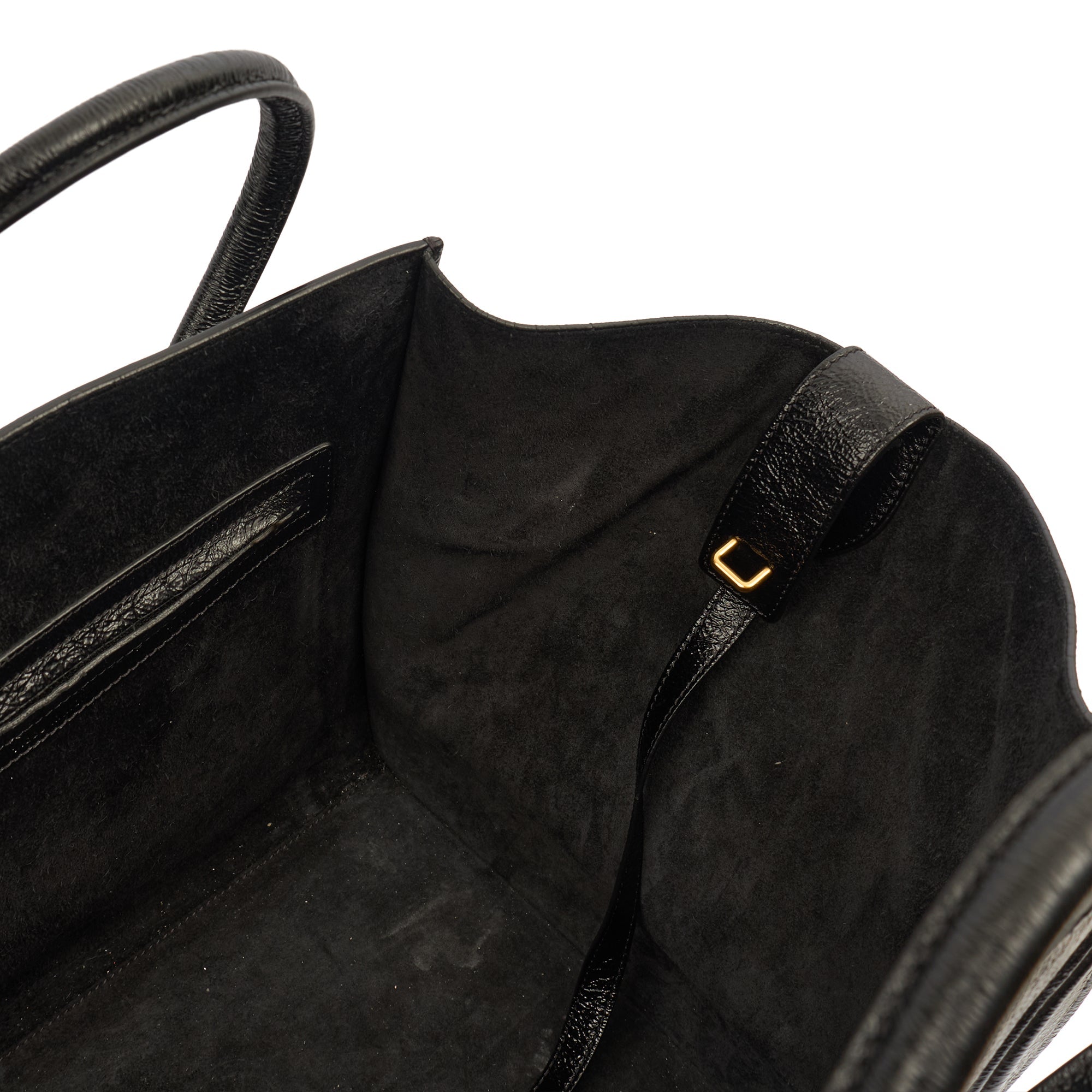 Celine Tote Luggage - Medium in Black, Patent Leather