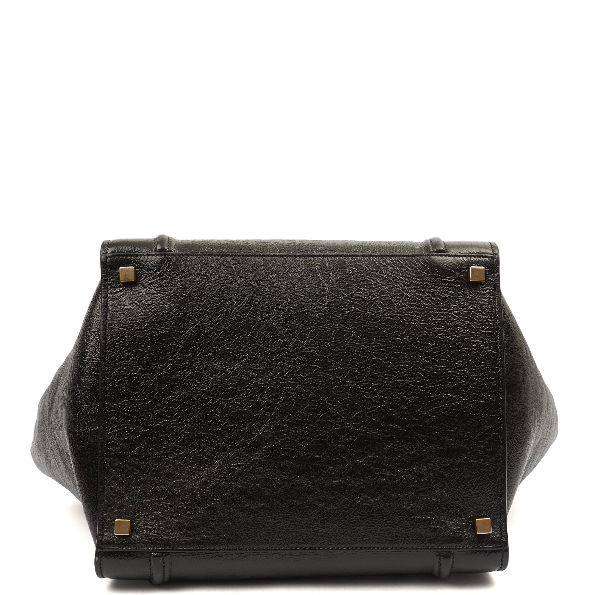 Celine Tote Luggage - Medium in Black, Patent Leather