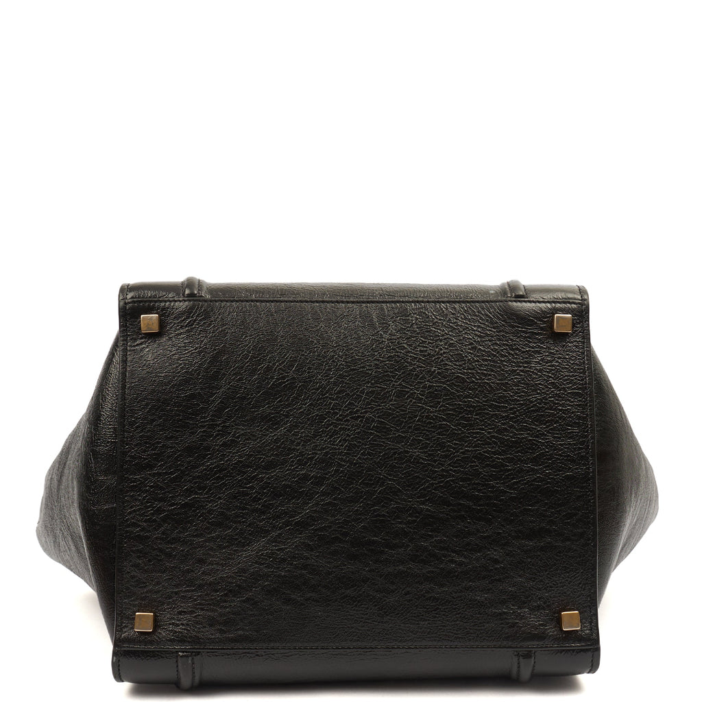 Celine Tote Luggage - Medium in Black, Patent Leather