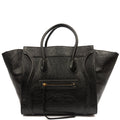 Celine Tote Luggage - Medium in Black, Patent Leather