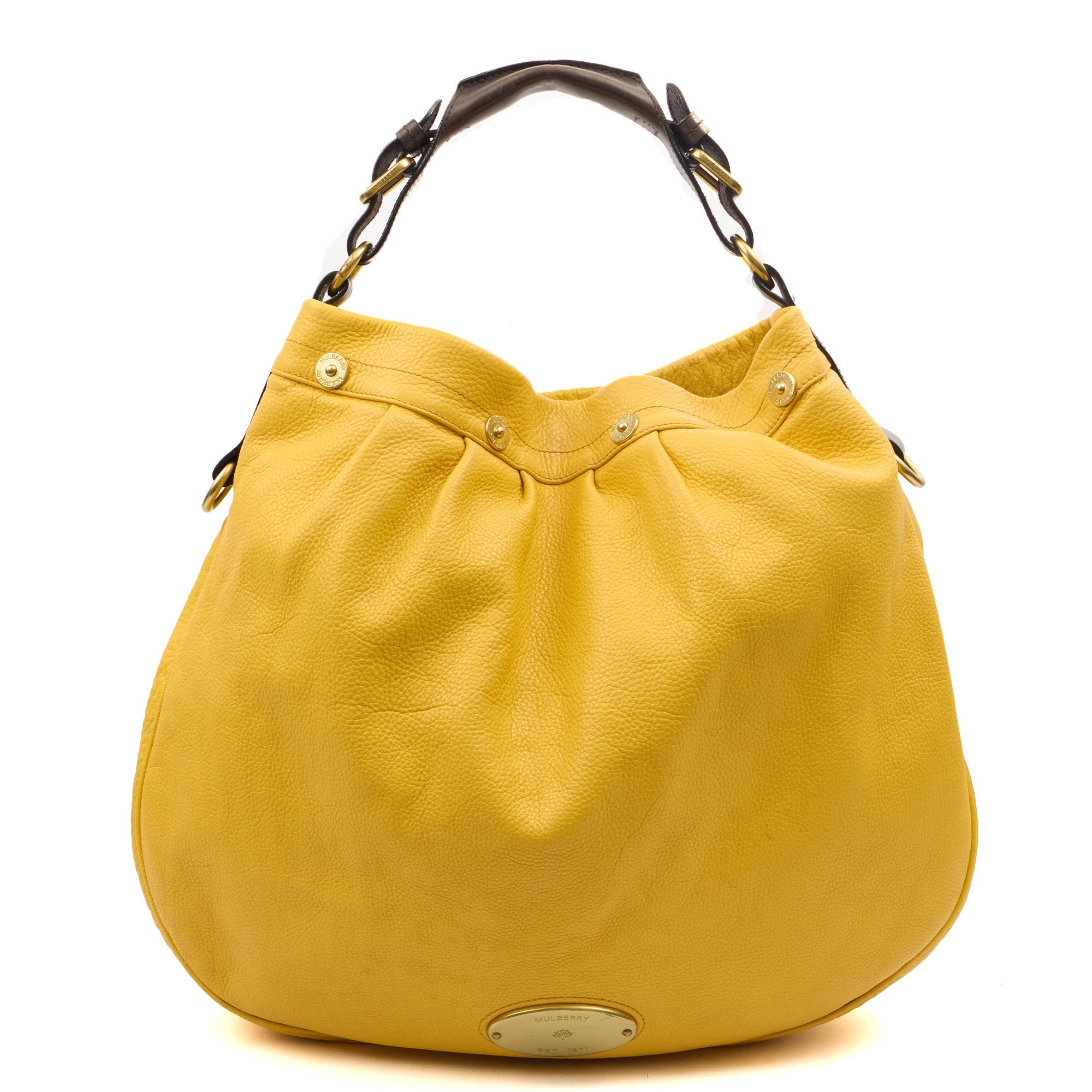 Mulberry Shoulder Bag Mitzy Tote in Yellow, Leather