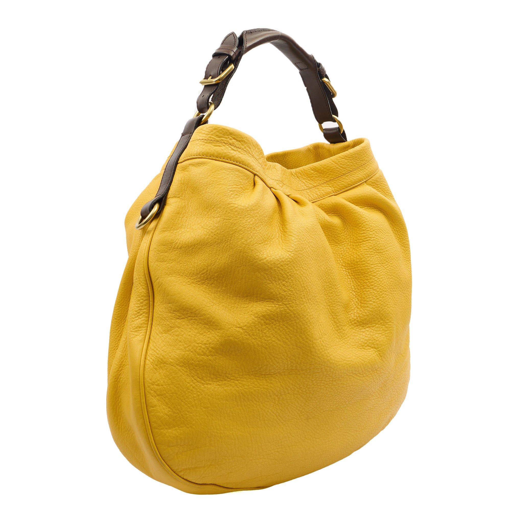Mulberry Shoulder Bag Mitzy Tote in Yellow, Leather