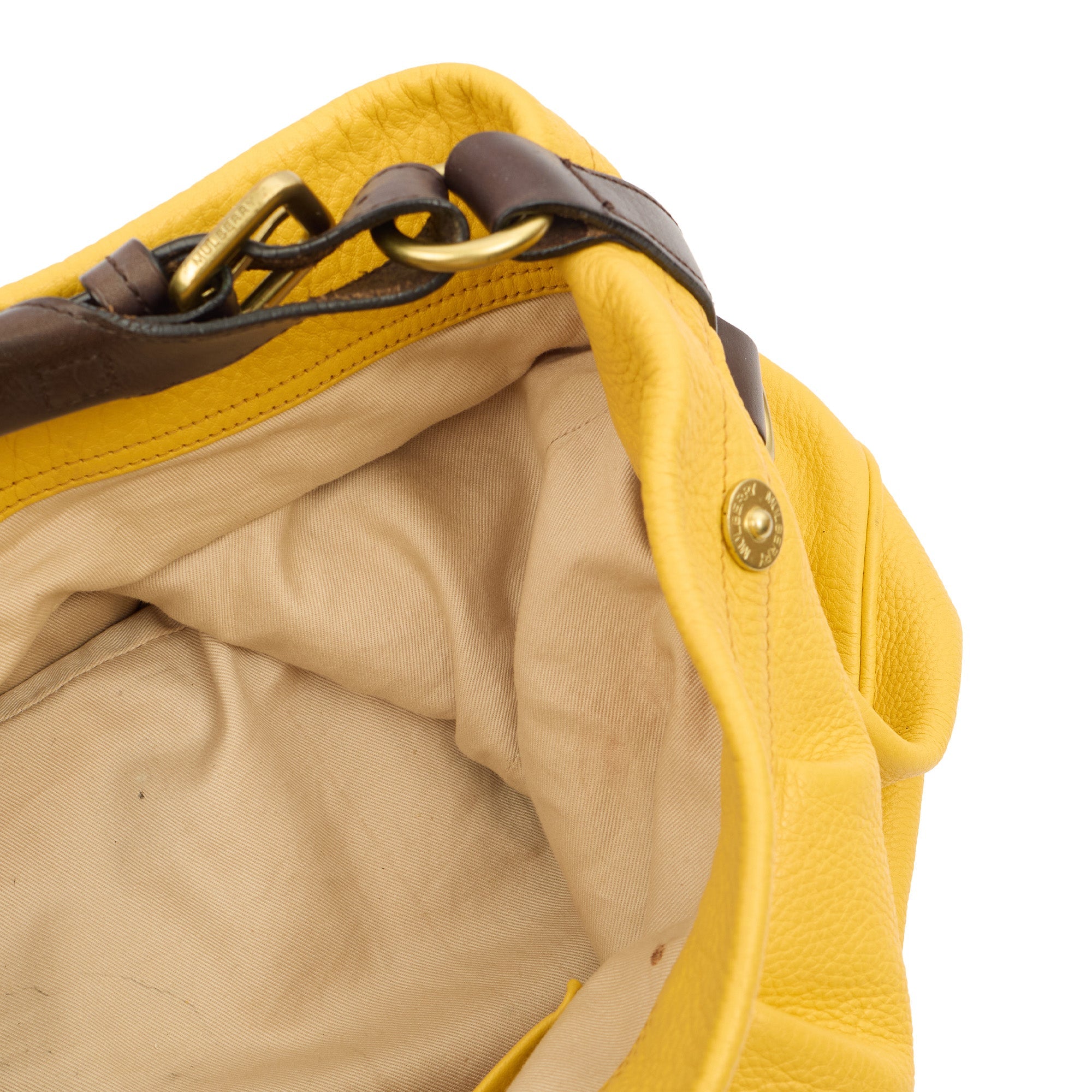 Mulberry Shoulder Bag Mitzy Tote in Yellow, Leather