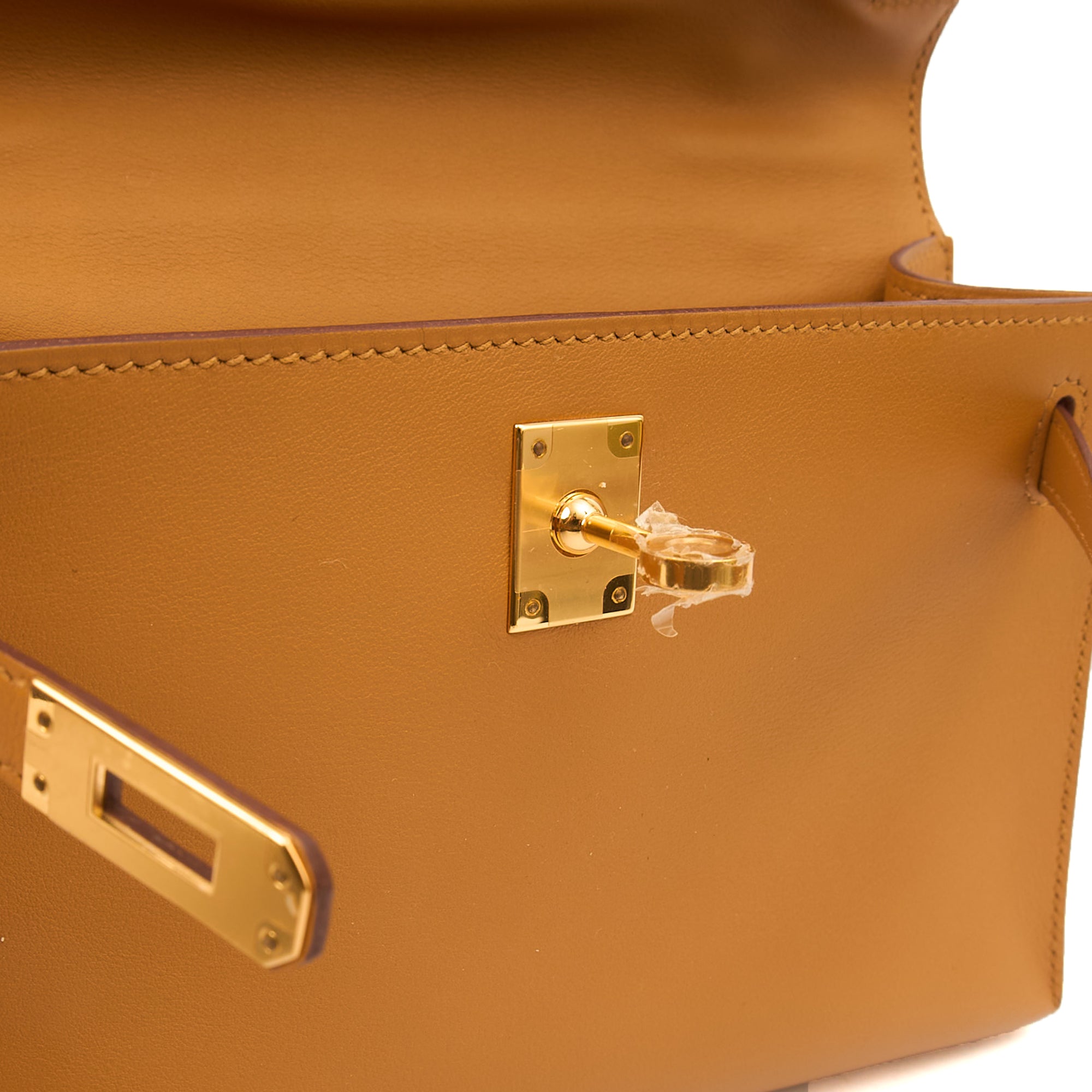 Hermes Mini Bag Kelly Pochette in Sesame, Swift Leather