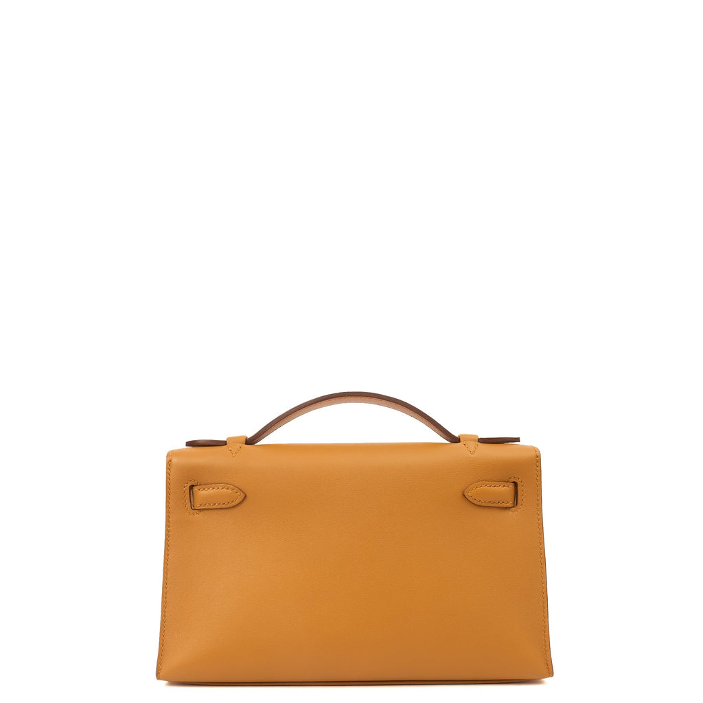 Hermes Mini Bag Kelly Pochette in Sesame, Swift Leather