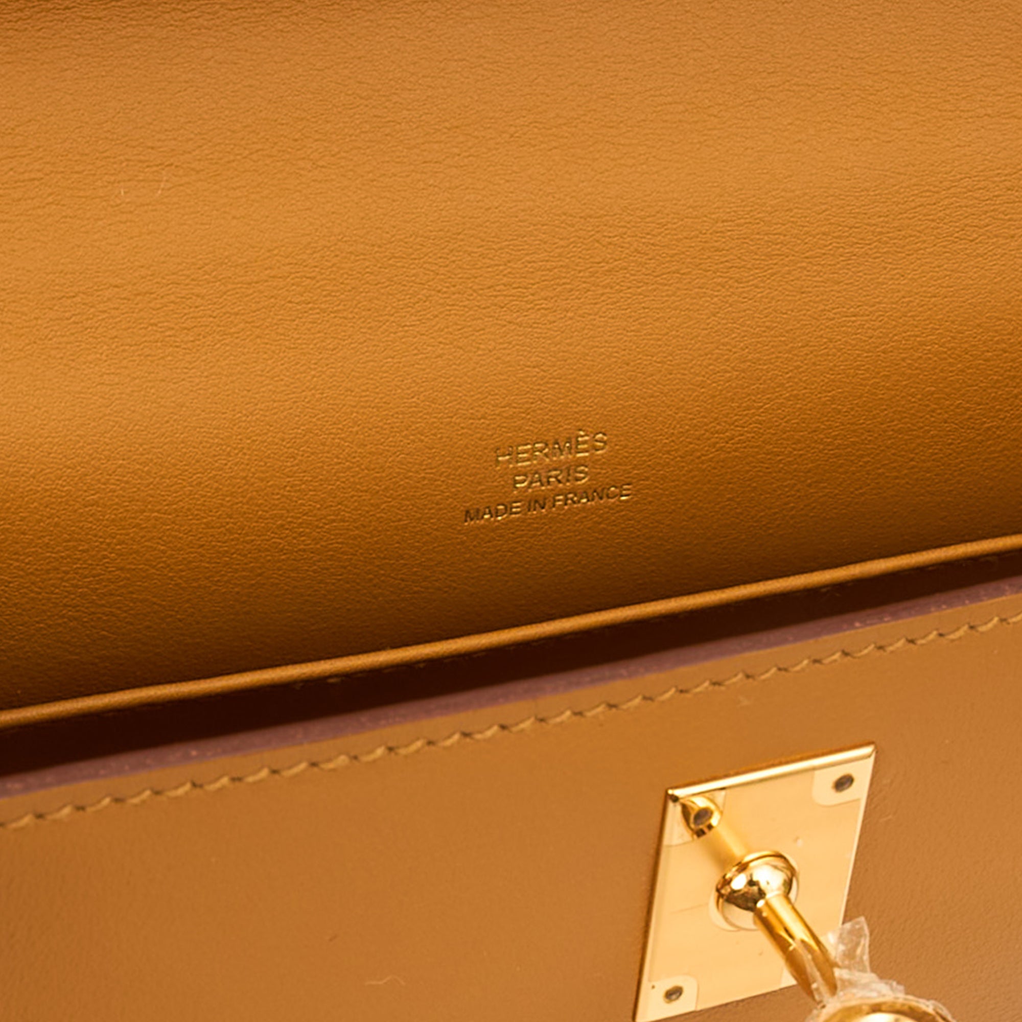 Hermes Mini Bag Kelly Pochette in Sesame, Swift Leather