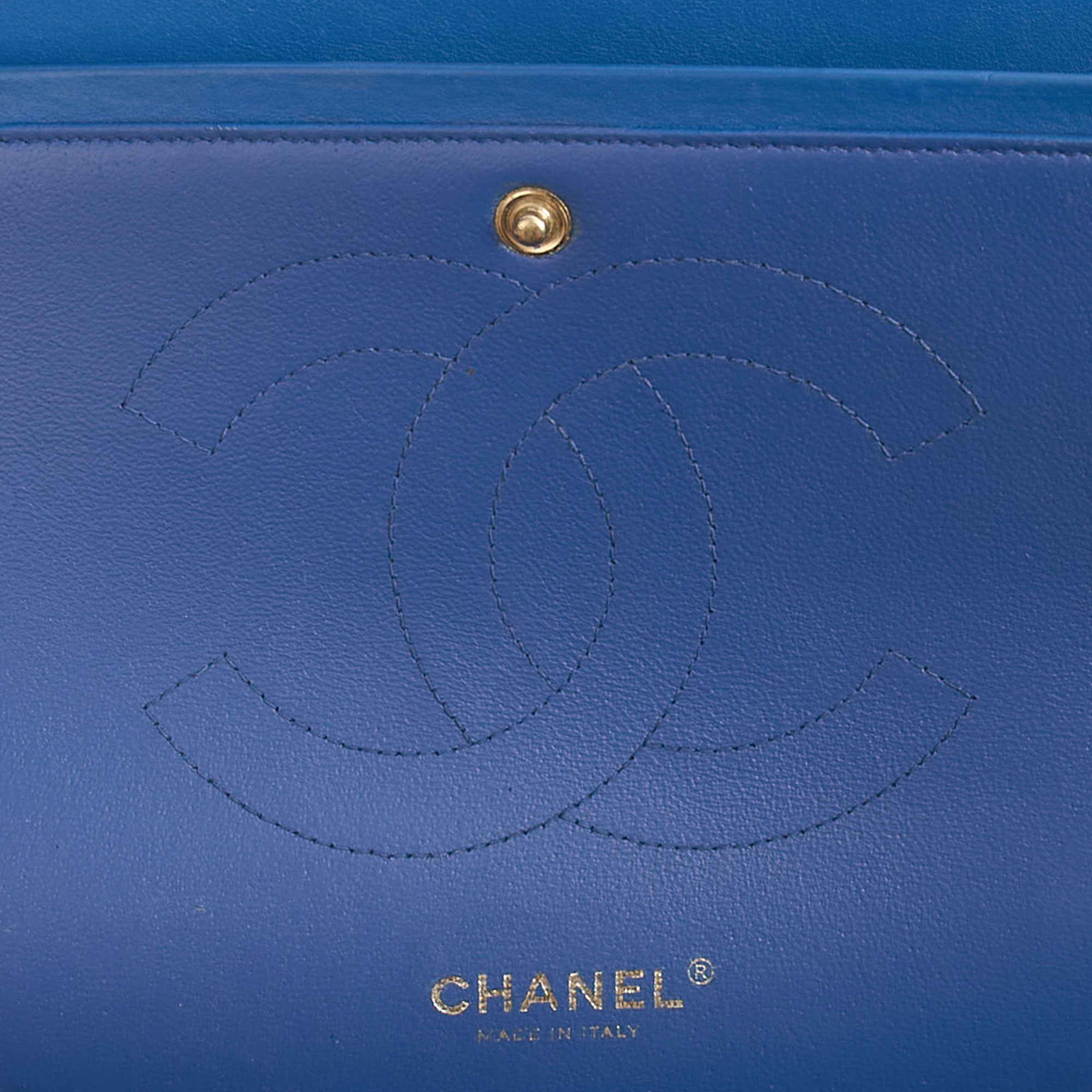 Chanel Shoulder Bag Jumbo - Double Flap in Navy, Patent Leather