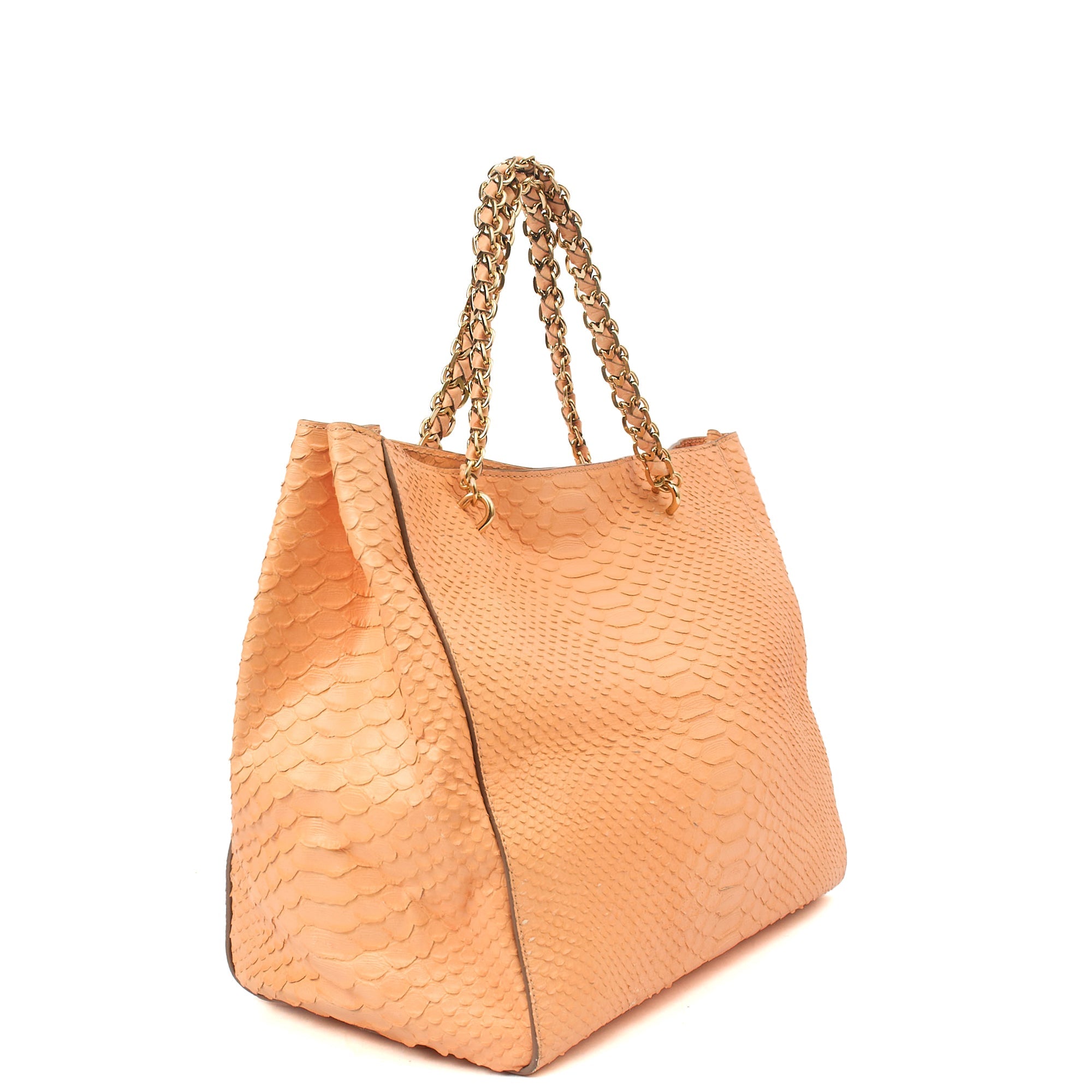 Mulberry Tote Cecily Tote in Coral Orange, Exotic Effect Leather