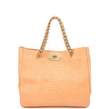 Mulberry Tote Cecily Tote in Coral Orange, Exotic Effect Leather
