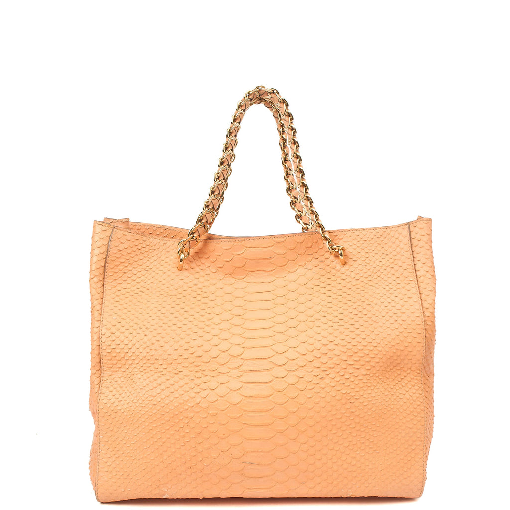 Mulberry Tote Cecily Tote in Coral Orange, Exotic Effect Leather