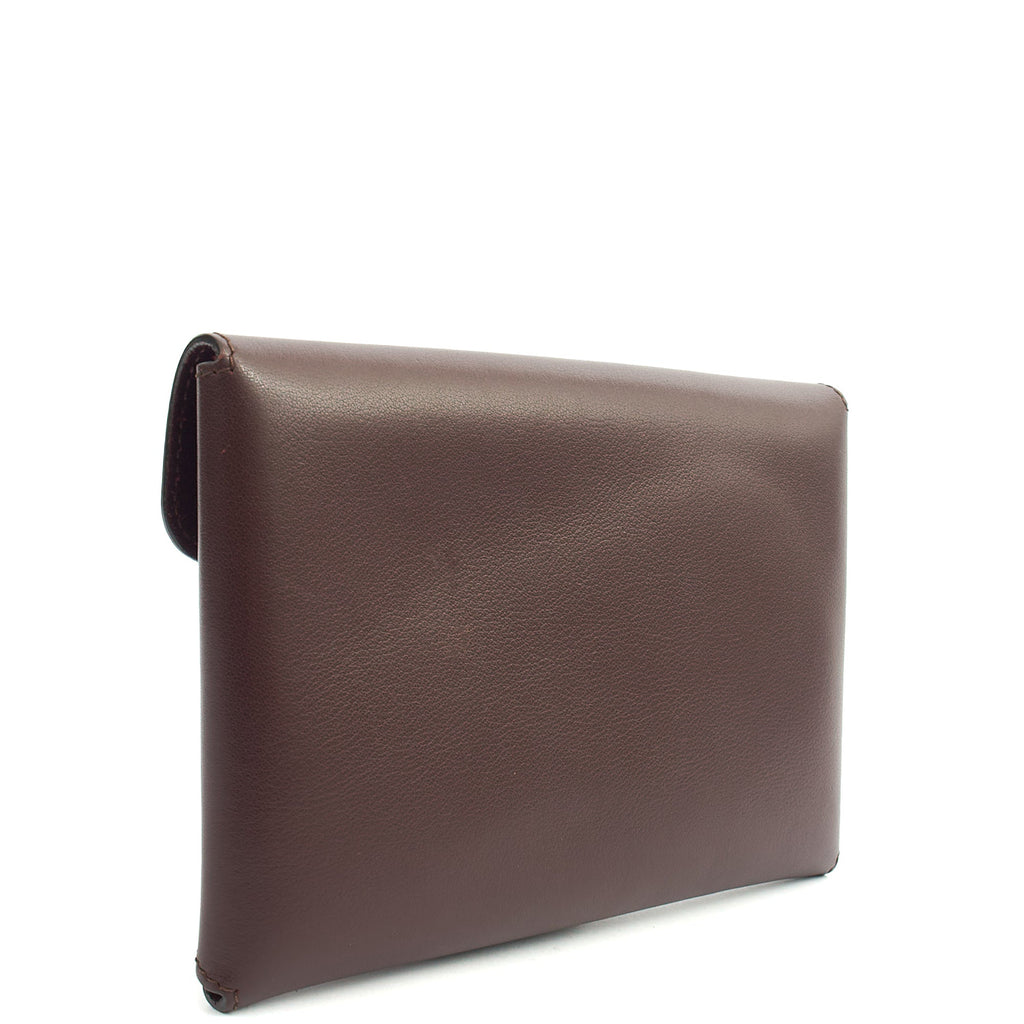 Mulberry Clutch Studded Pouch in Oxblood, Leather