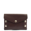 Mulberry Clutch Studded Pouch in Oxblood, Leather