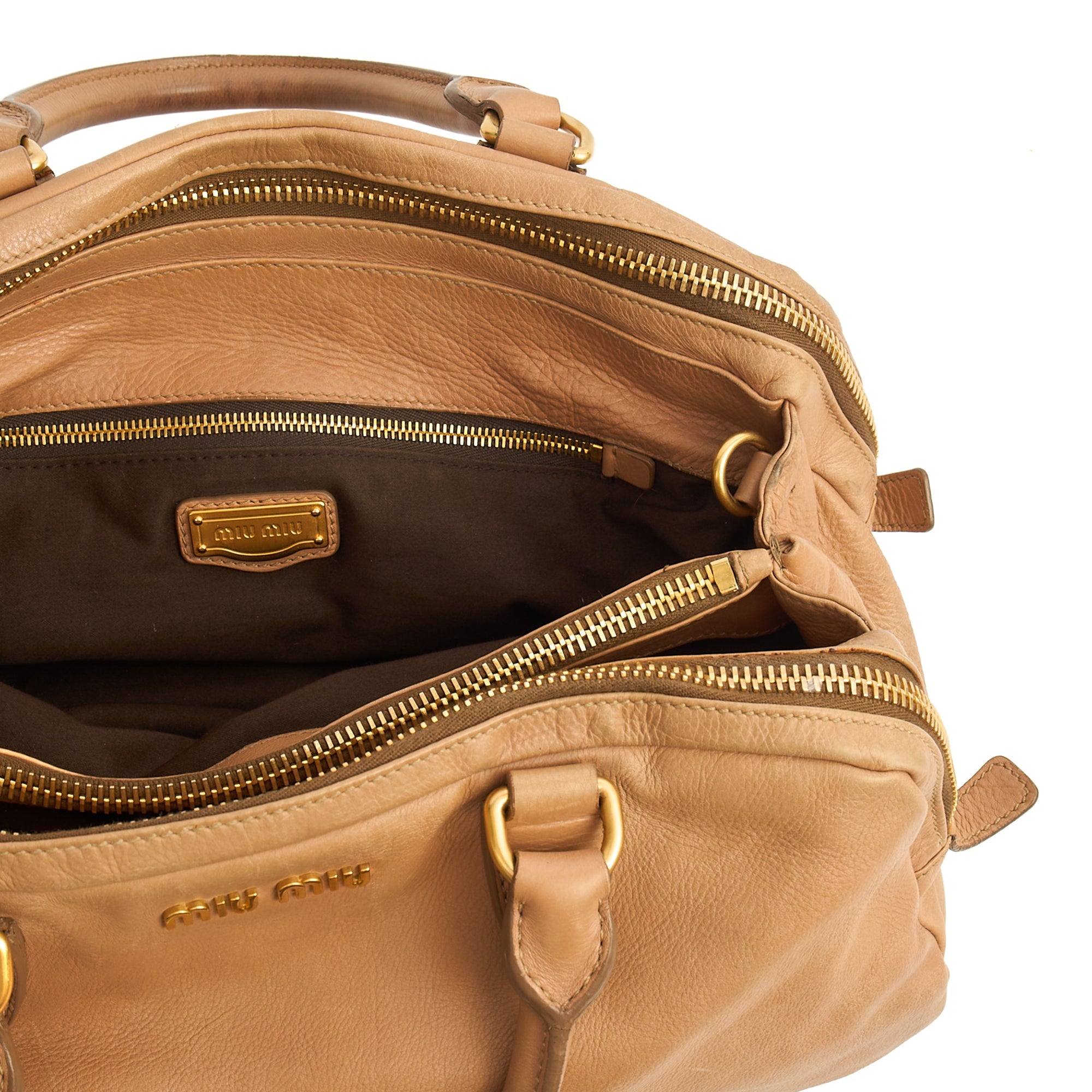 Miu Miu Tote in Neutral, Leather
